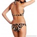 2pcs Women Girls Padded Animal Print Leopard with Diamond Push up Padded Low Rise Beach Bikini Set Swimwear Swimsuit B00WNCWTCA